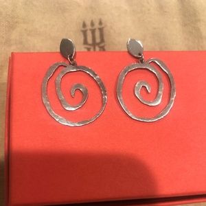 Retired Authentic James Avery sterling spiral earrings
